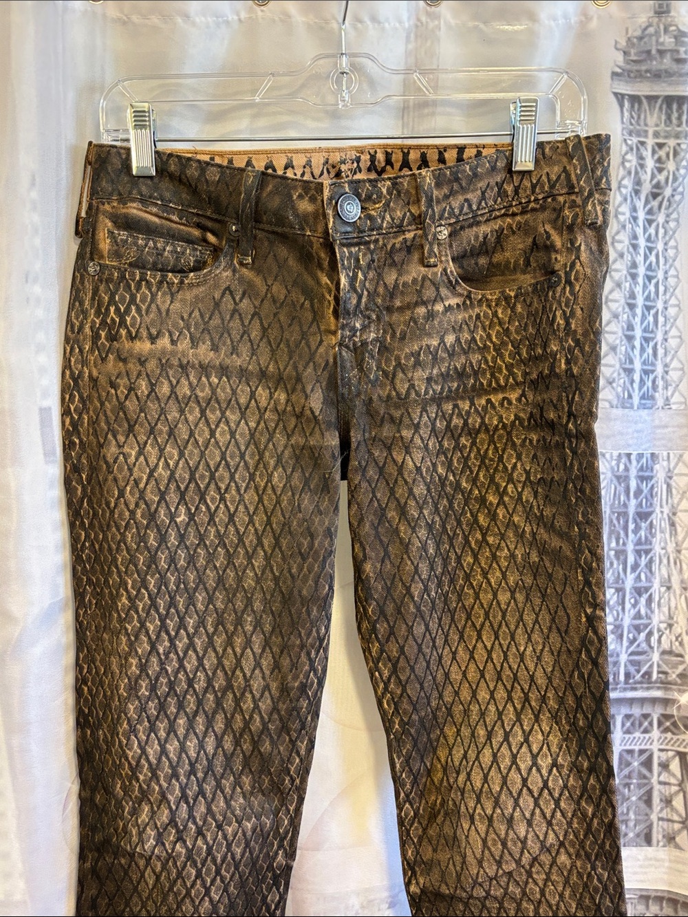 TRUE RELIGION Halle Mohave Lonestar Snake Print Skinny Jeans View 3